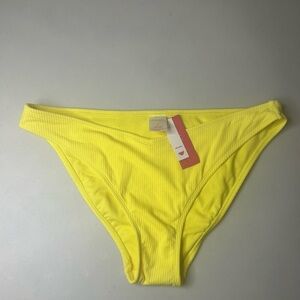 5/$35 Xhilaration Yellow V-waistband Ribbed Cheeky Bikini Bottoms XL NWT